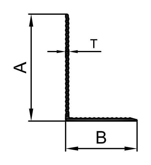 Чертёж RE 7018 — L-профиль 50x35x1.8 (алюм.)