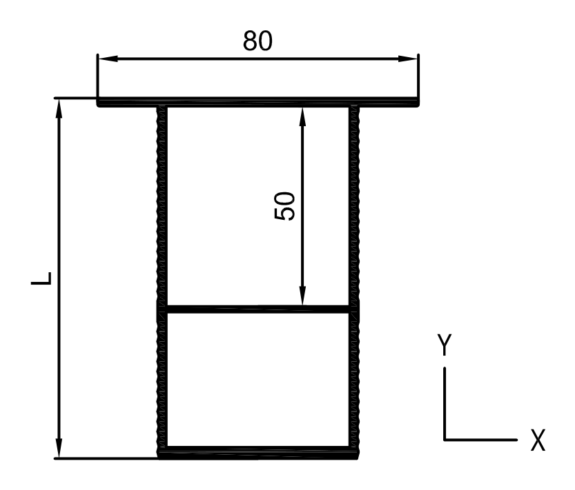 Чертёж RE 7096 — П-профиль 90x80 (алюм.)